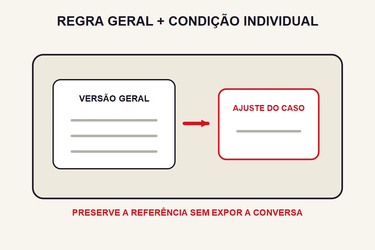 Uma versão geral é ligada a um cartão separado de ajuste específico do caso.