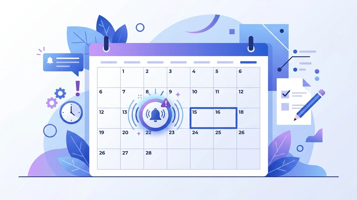 Calendario com aviso de renovacao tres dias antes do vencimento